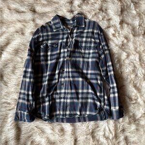Jachs Navy and White Plaid Shirt